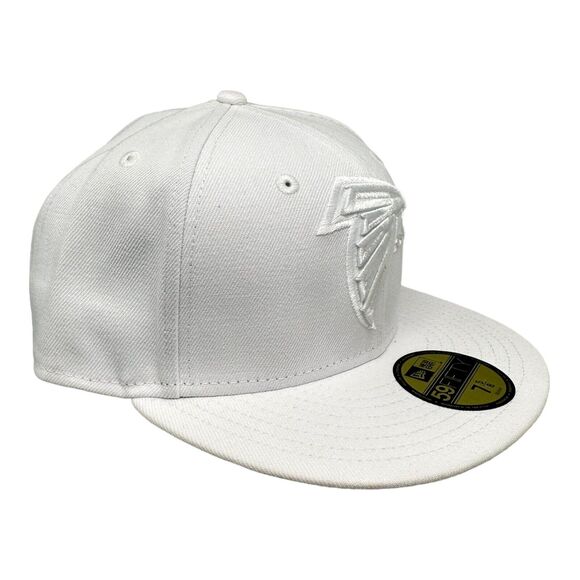 New Era 59FIFTY Fitted‎ Atlanta Falcons Whiteout 5950 Cap Hat Men's Sz 7-5/8 - Picture 3 of 7